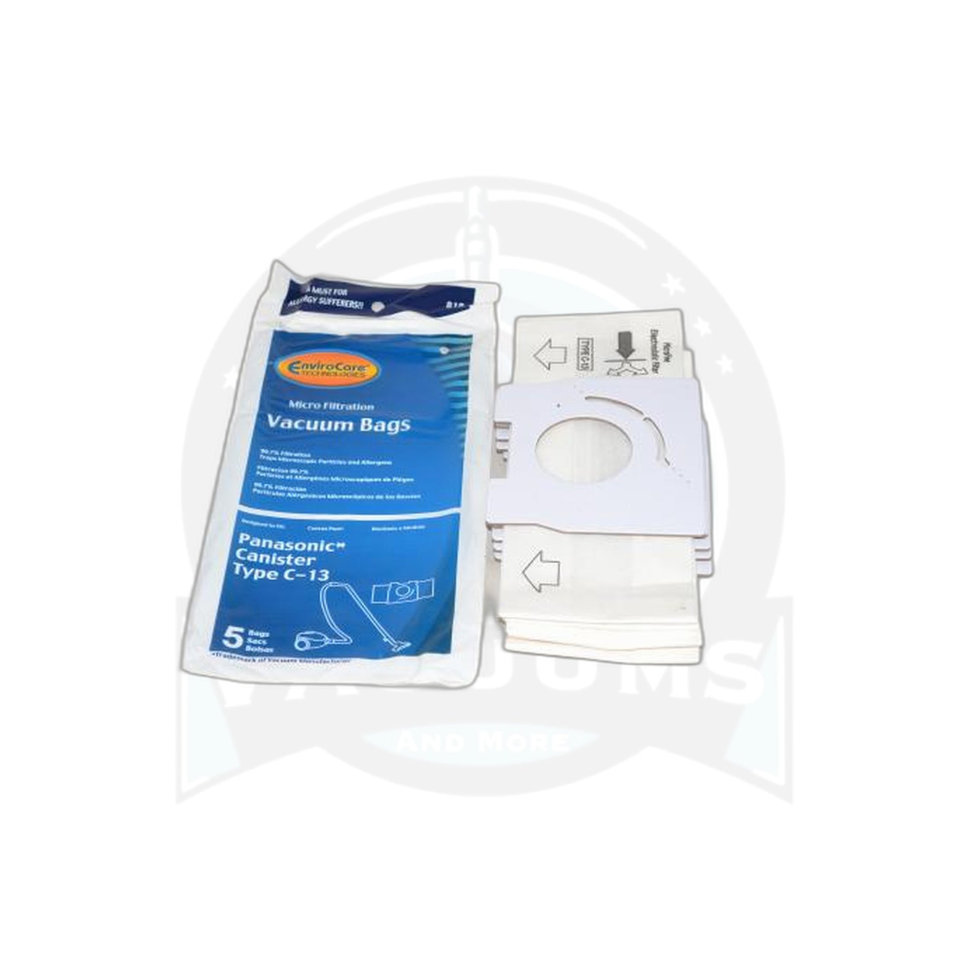 Paper Bags - Panasonic C-13, 5 Pack, MC-3900 Canister - Panasonic