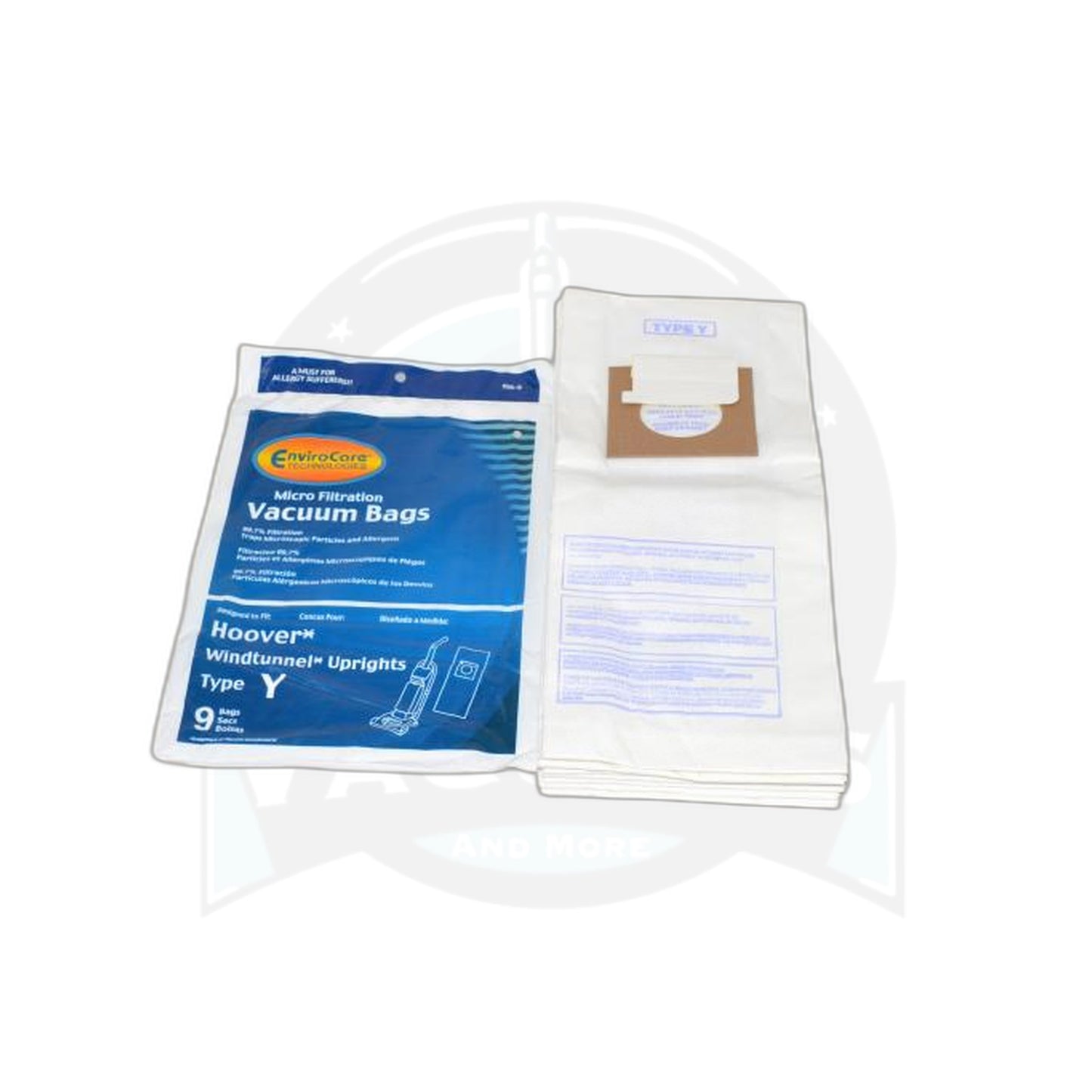 Hoover Y Micro Envirocare Paper Bags - 9 Pack - Hoover