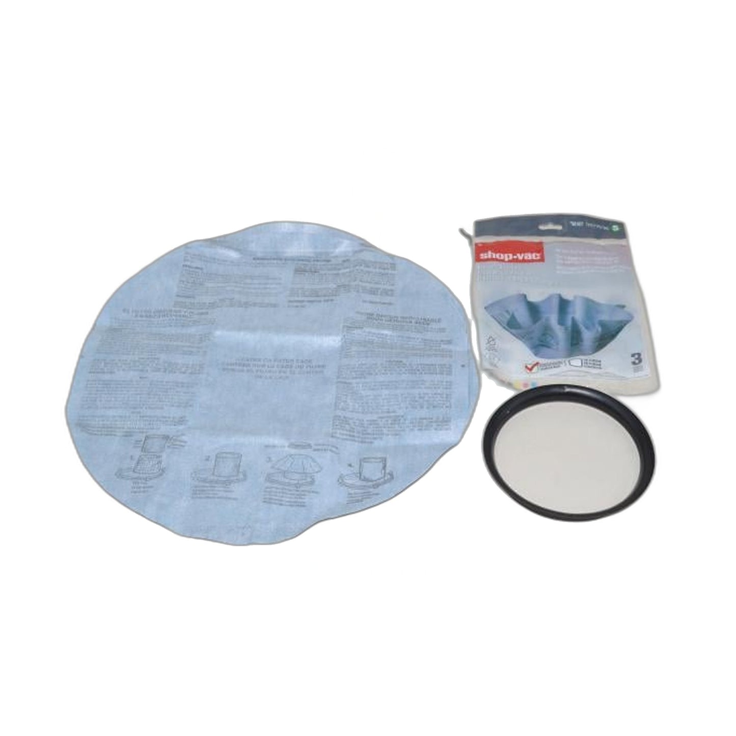 Shop-Vac Reusable Dry Filter Set (3 Filters / 1 Ring)