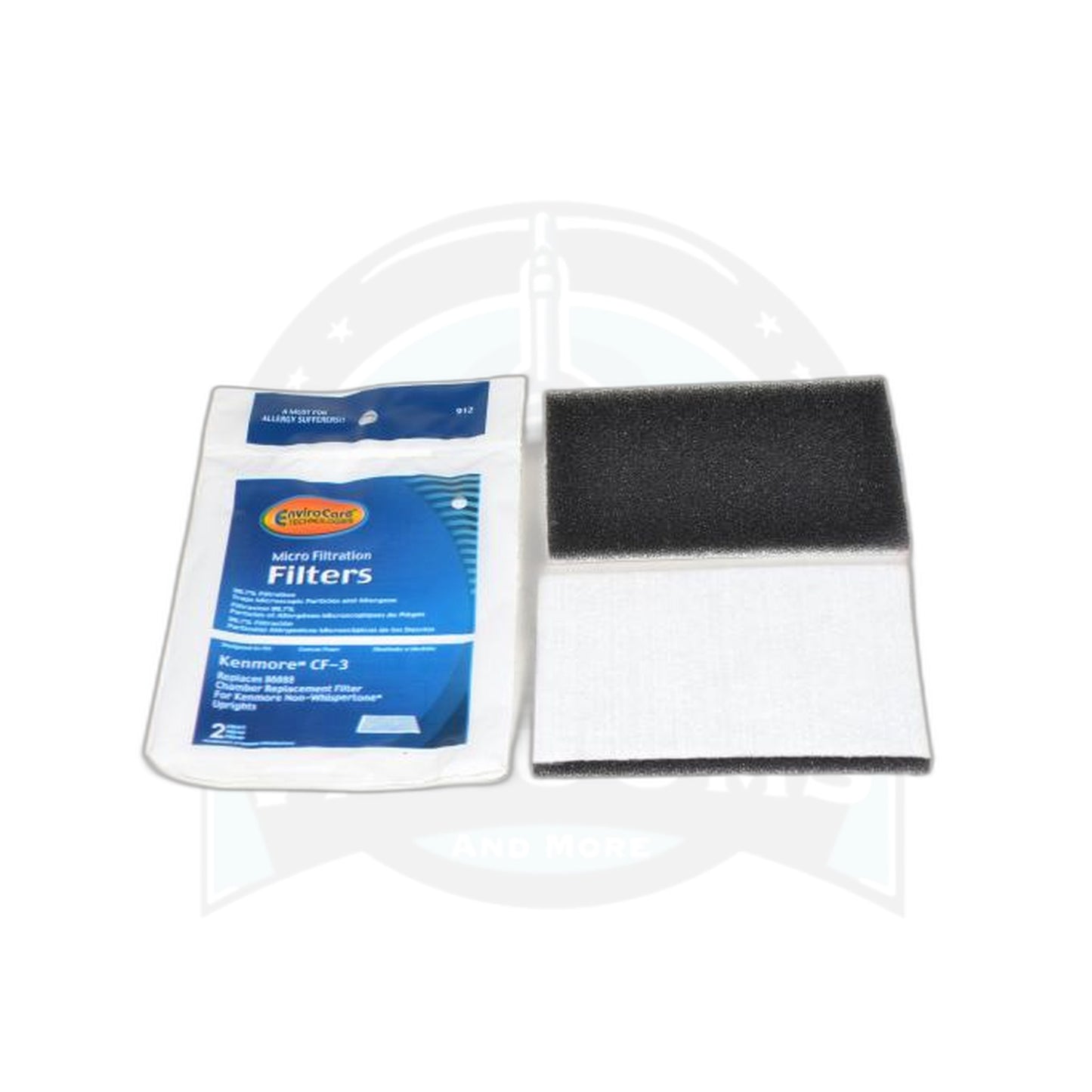 Kenmore CF-3 Upright Vacuum Foam Filter, 2-Pack - Kenmore