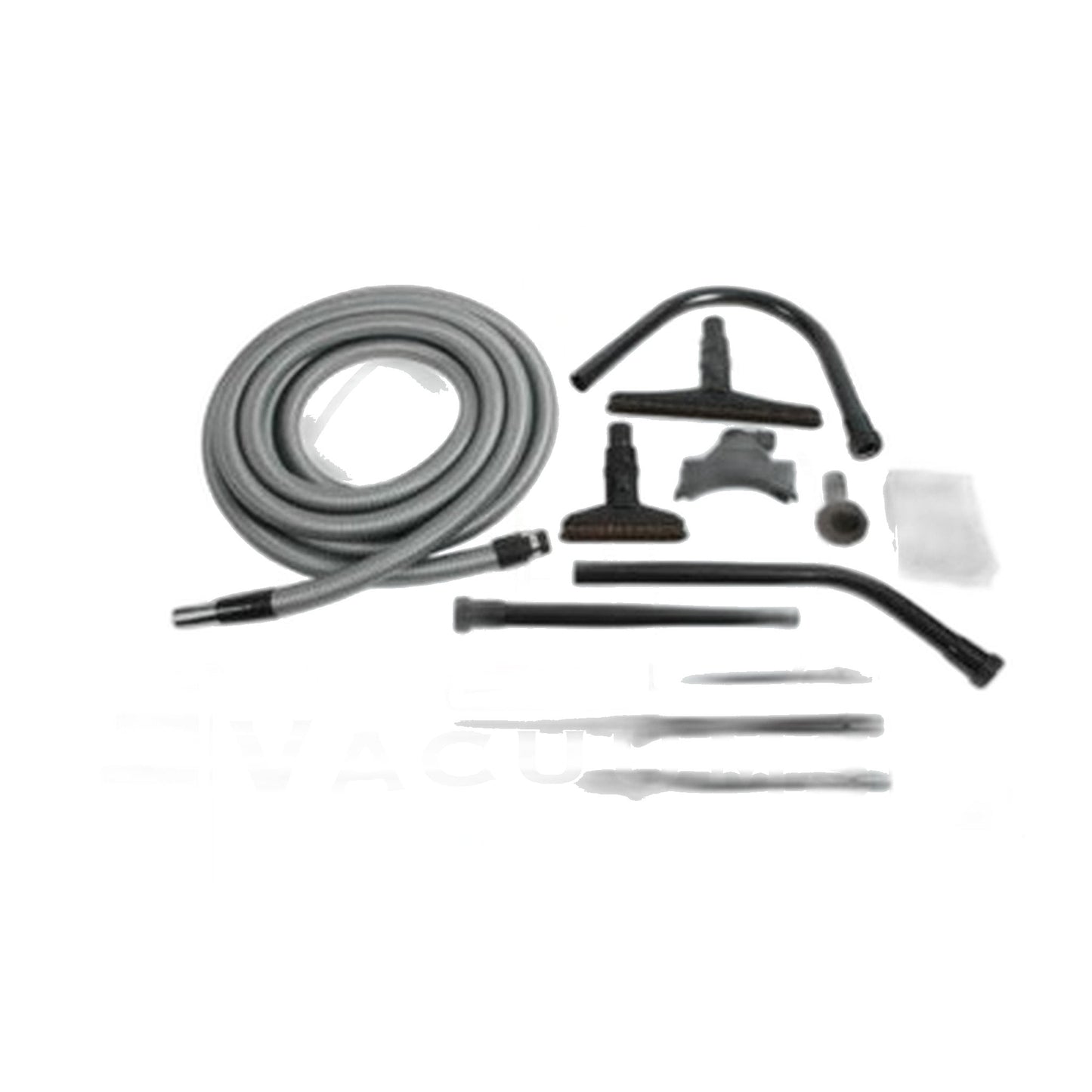 Hi-Reach Central Vac Kit, 30' Hose, Up to 25' Reach w/ Wands & Tools