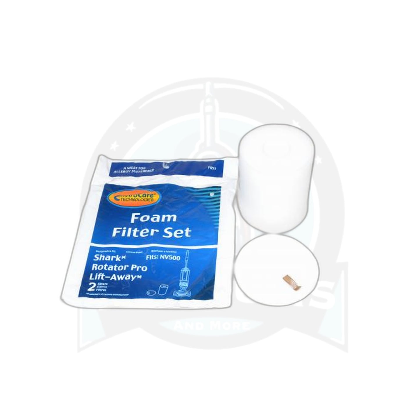 Shark NV500 Bagless Upright Foam Filter Set, 2-Pack - Shark