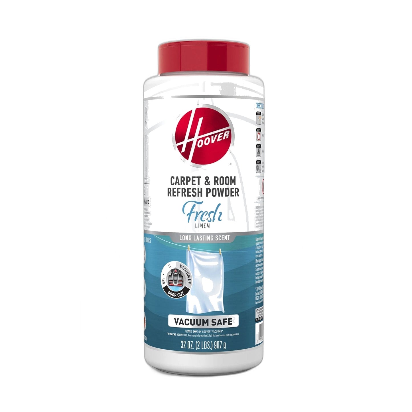 Hoover Carpet Powder Deodorizer, 32 oz Fresh Linen Scent Bottle