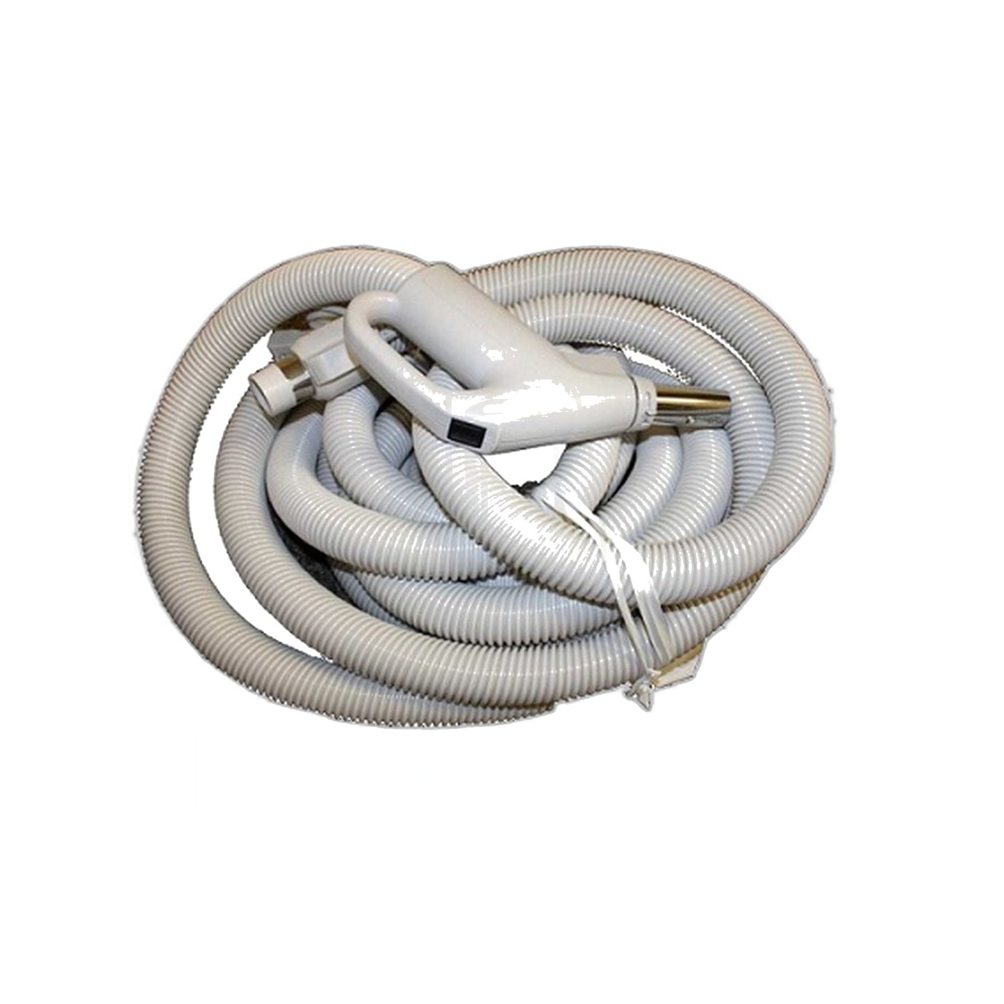 Plastiflex 30 ft Dual-Voltage Central Vacuum Hose with Pigtail, Silver