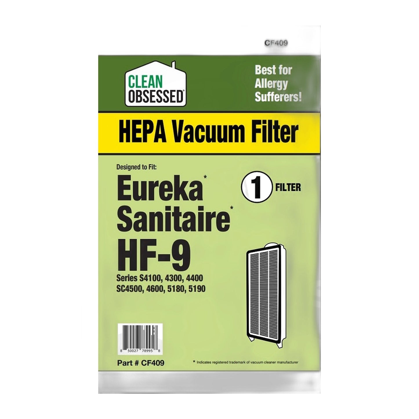 Eureka HF-9 HEPA Filter for Victory & Whirlwind Uprights