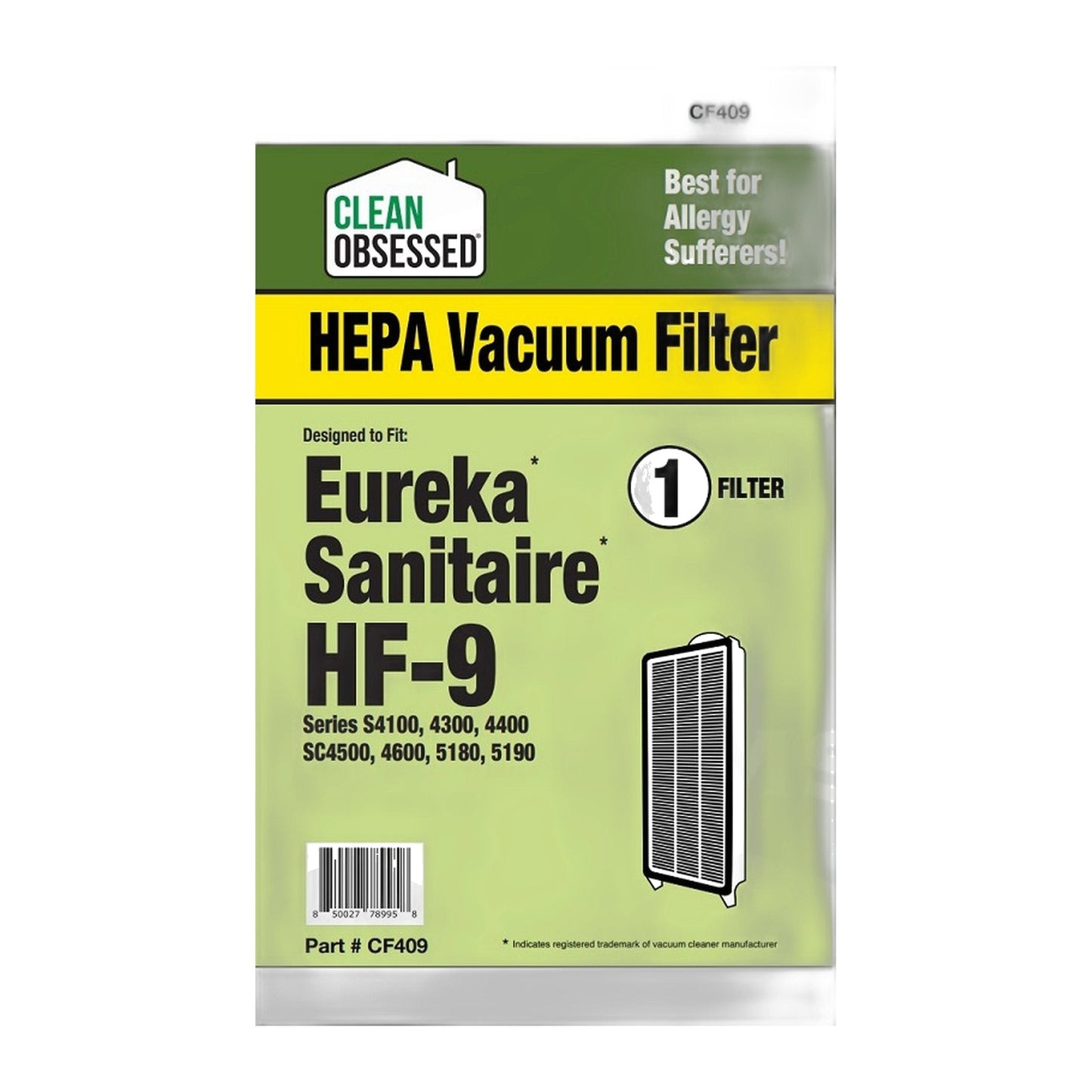 Eureka HF-9 HEPA Filter for Victory & Whirlwind Uprights