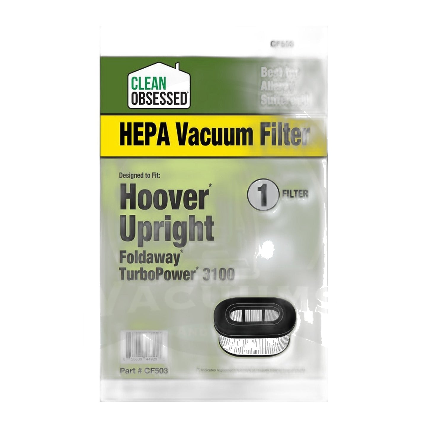 Hoover Foldaway & TurboPower Cartridge Final Filter Replacement