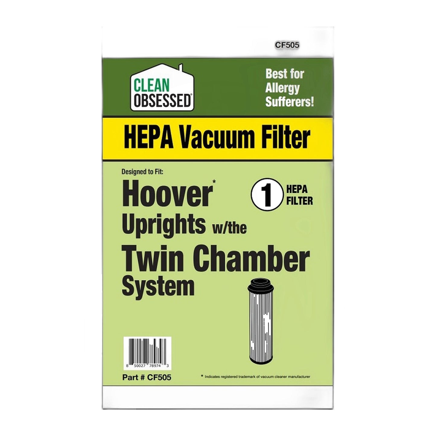 Hoover WindTunnel Bagless Twin Chamber HEPA Filter Replacement