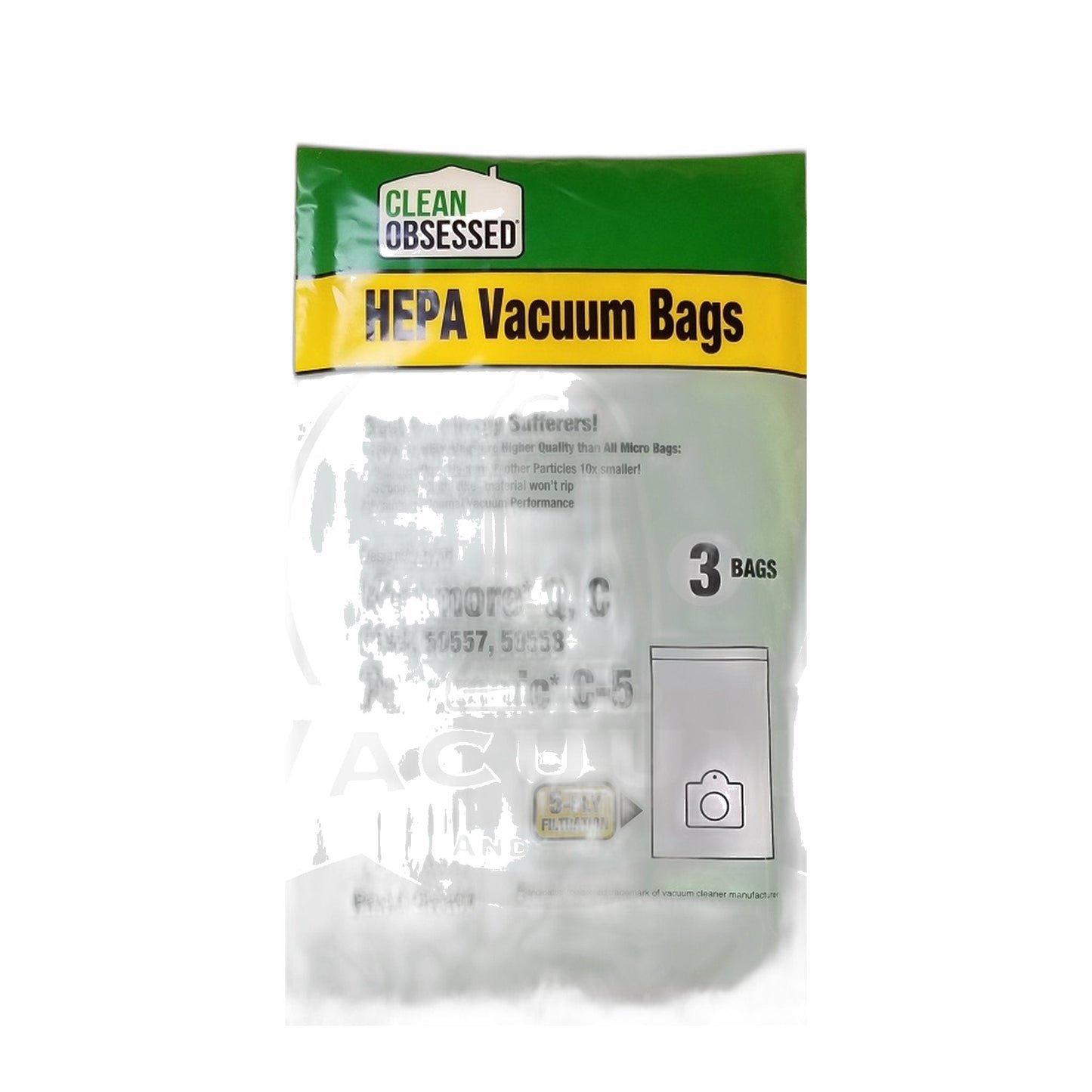 Kenmore 5055 50558 Type Q HEPA Vacuum Bags, 3-Pack
