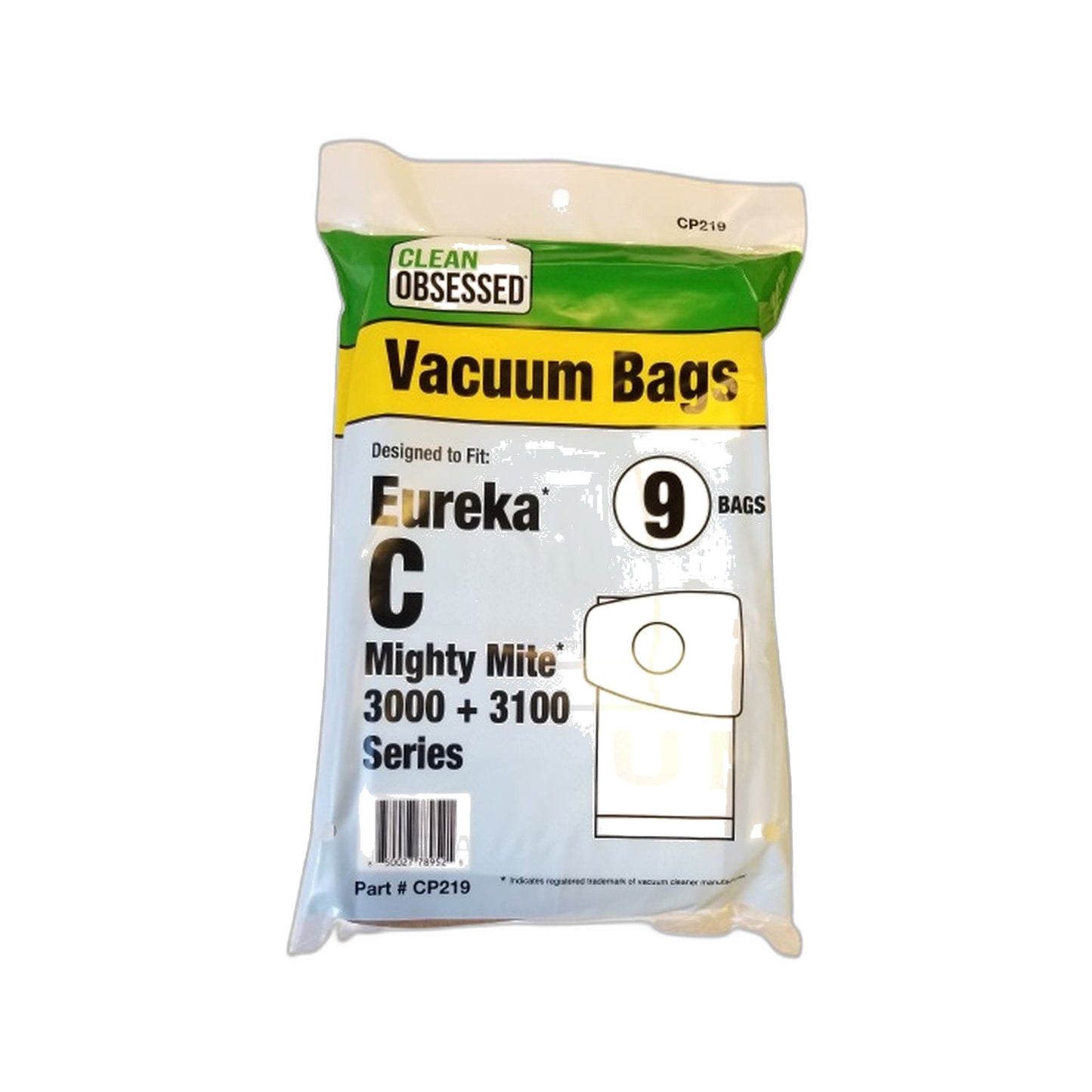 Clean Obsessed Eureka / Sanitaire Type C Micro Paper Bags, 9-Pack