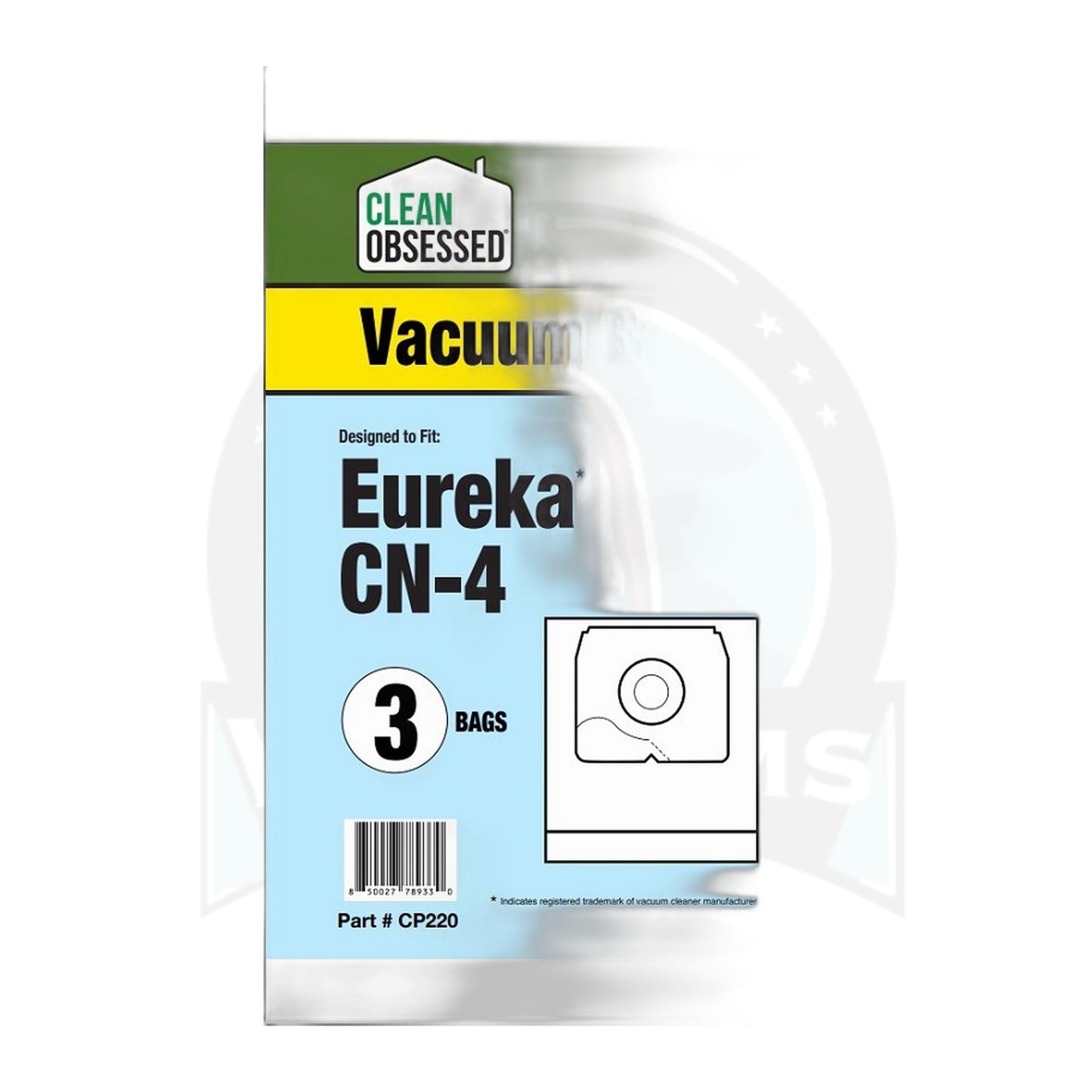 Clean Obsessed Type CN-4 Micro Paper Vacuum Bags for Eureka (3-Pack)