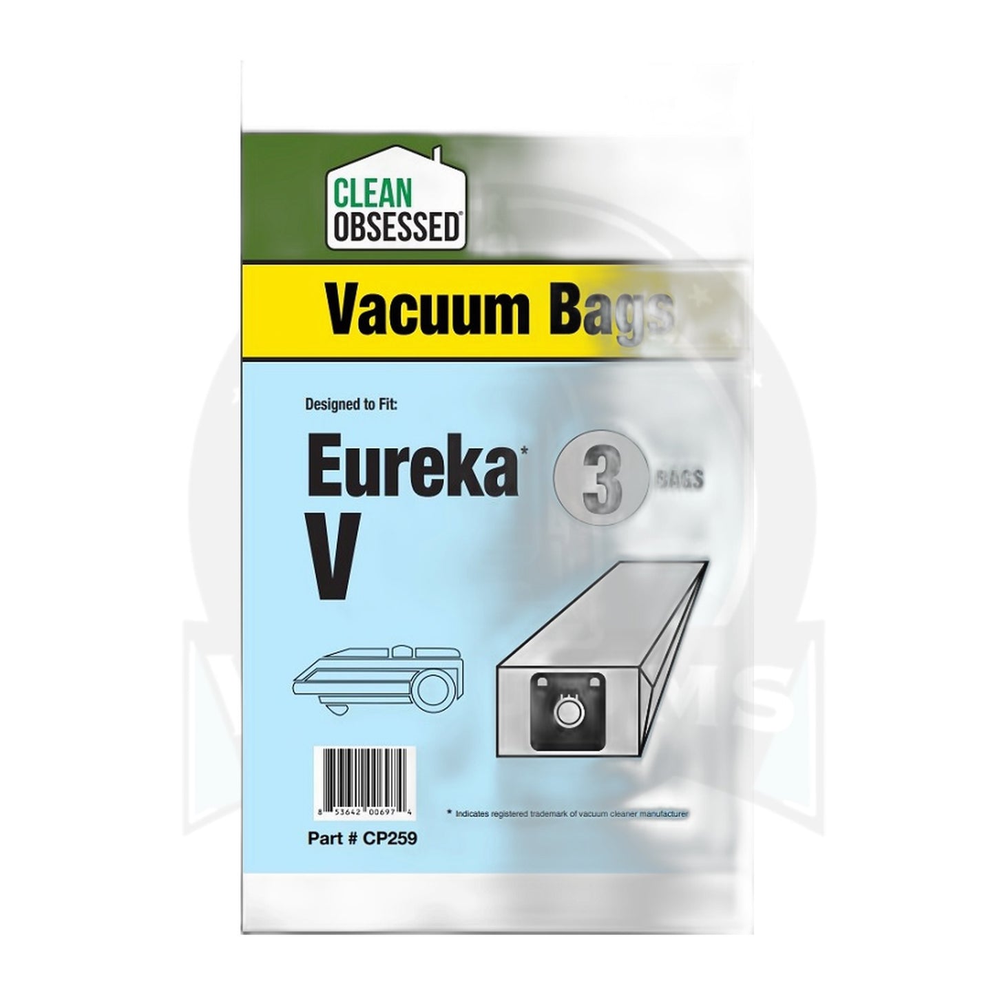 Clean Obsessed Eureka Type V Micro Paper Vacuum Bags, 3-Pack