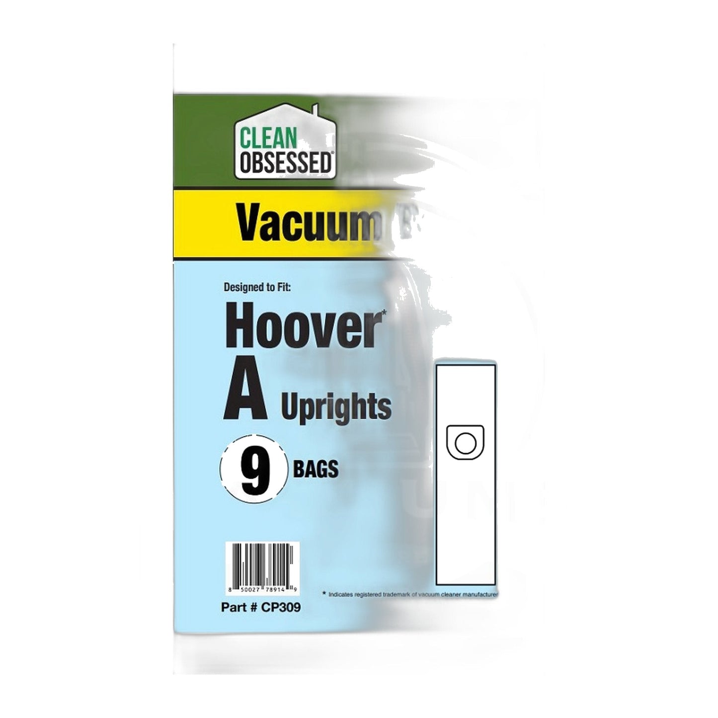 Clean Obsessed Hoover Type A Micro Vacuum Bags, 9-Pack