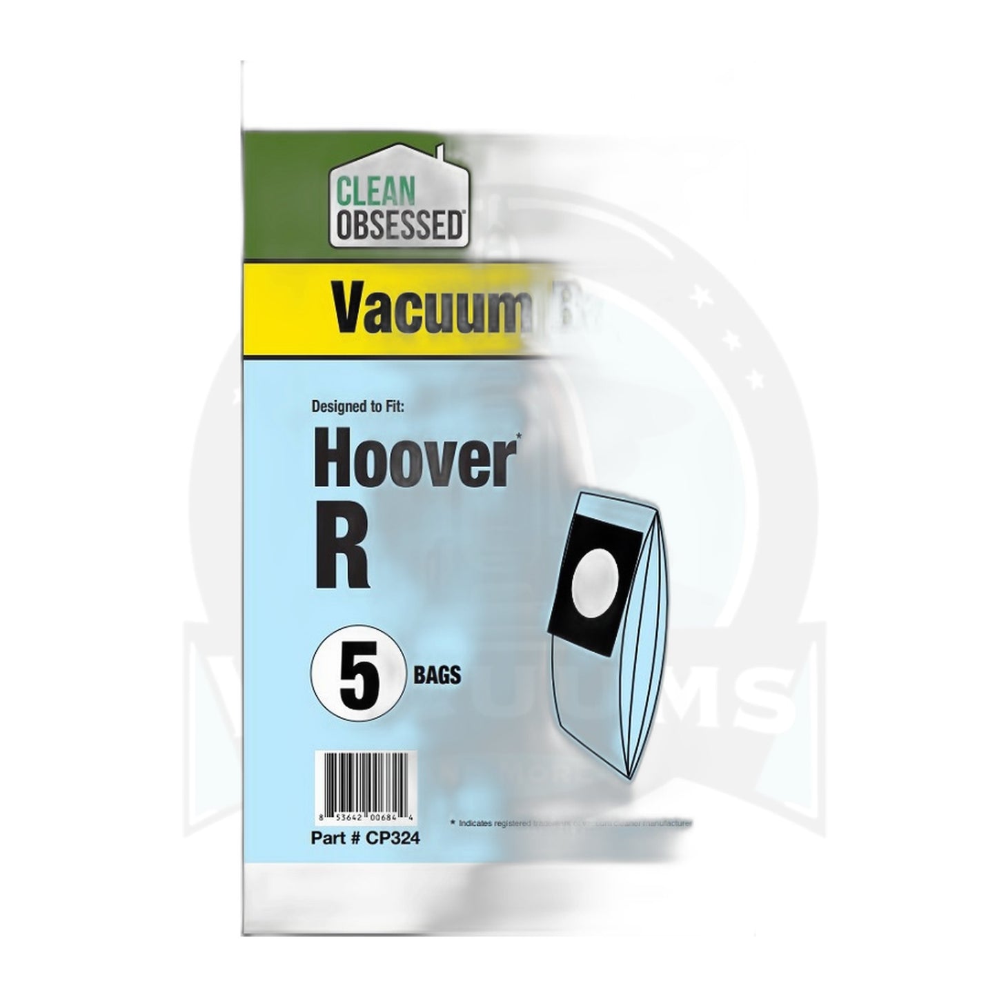 Clean Obsessed Hoover Type R Micro Filtration Vacuum Bags, 5-Pack