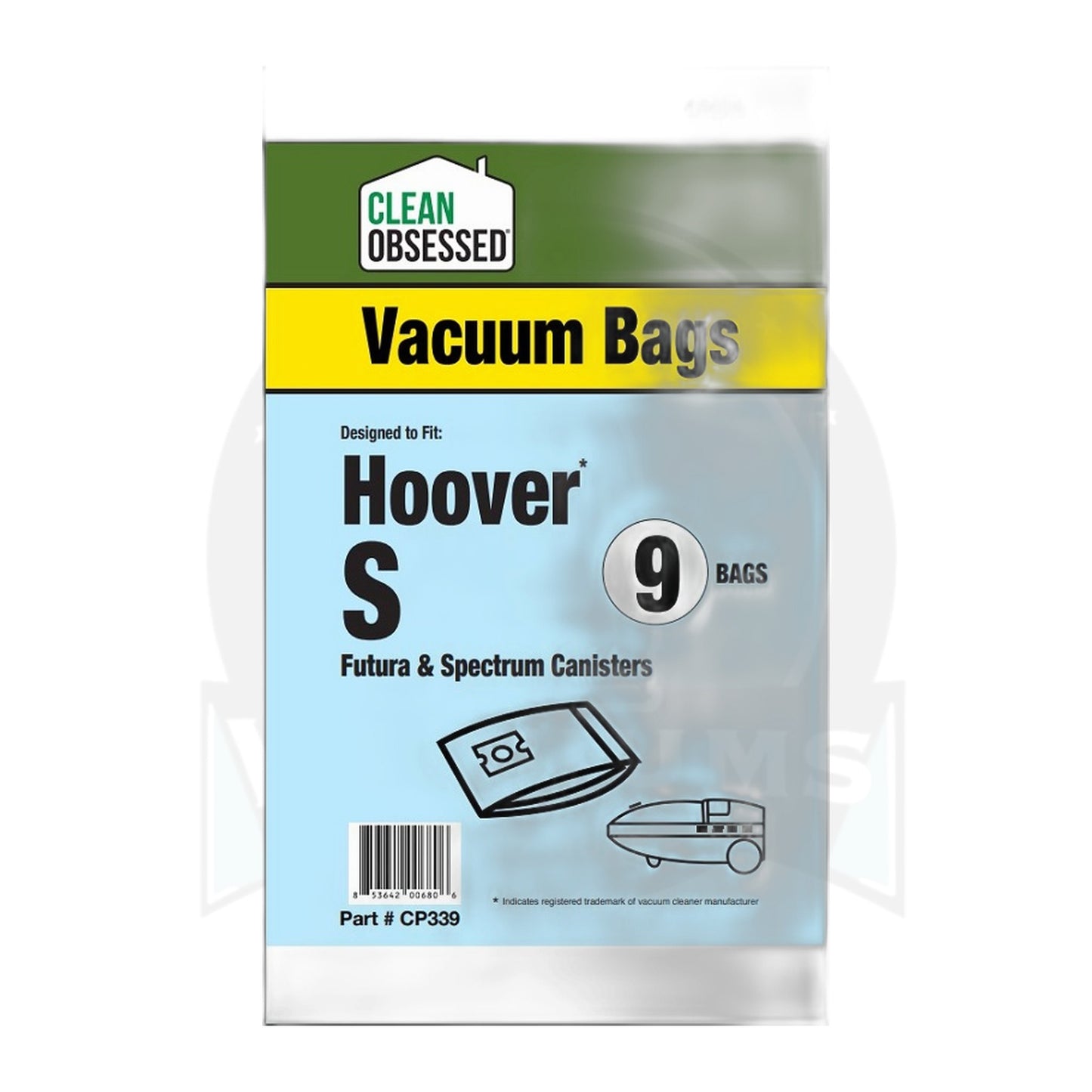 Clean Obsessed Hoover Type S Micro Filtration Vacuum Bags, 9-Pack
