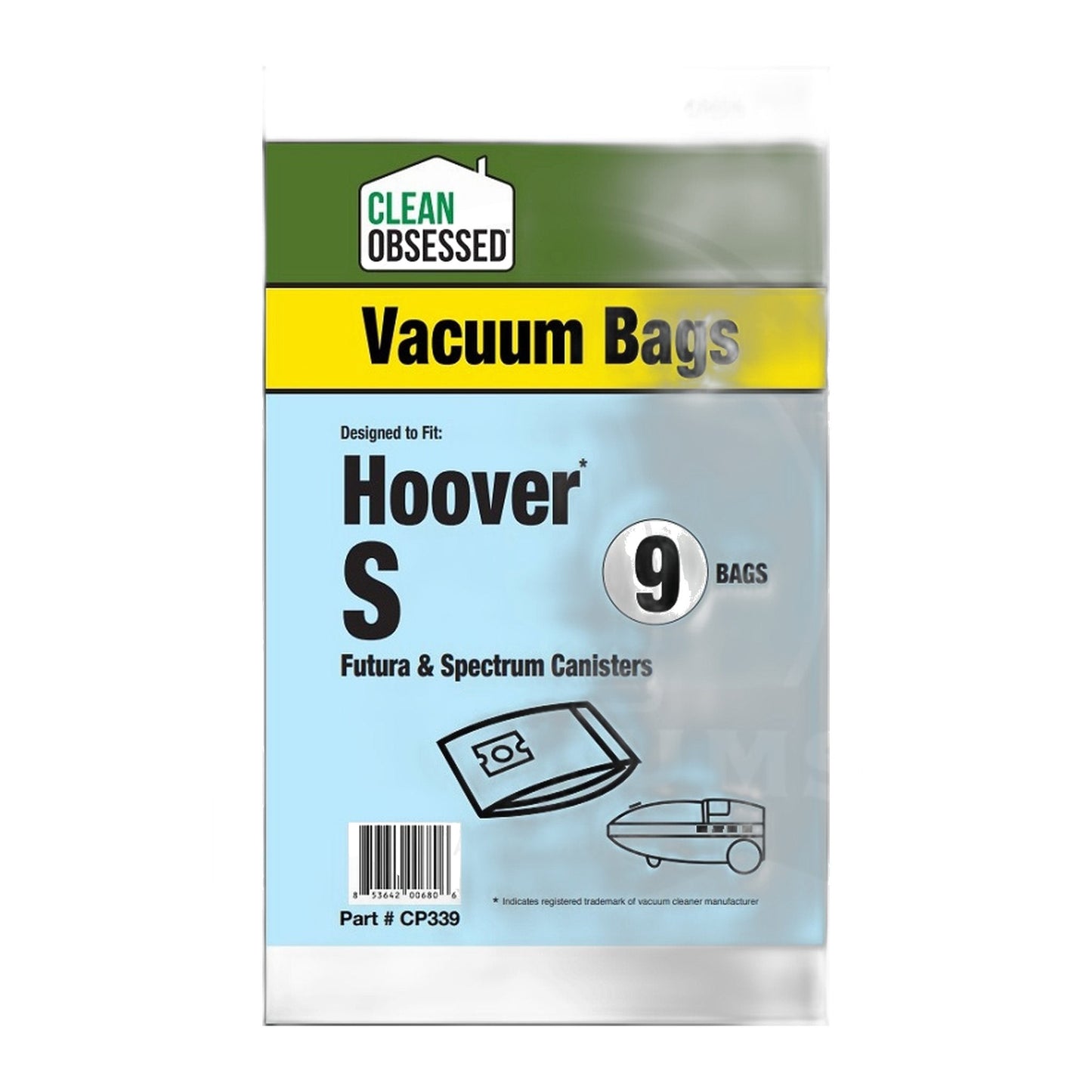 Clean Obsessed Hoover Type S Micro Filtration Vacuum Bags, 9-Pack