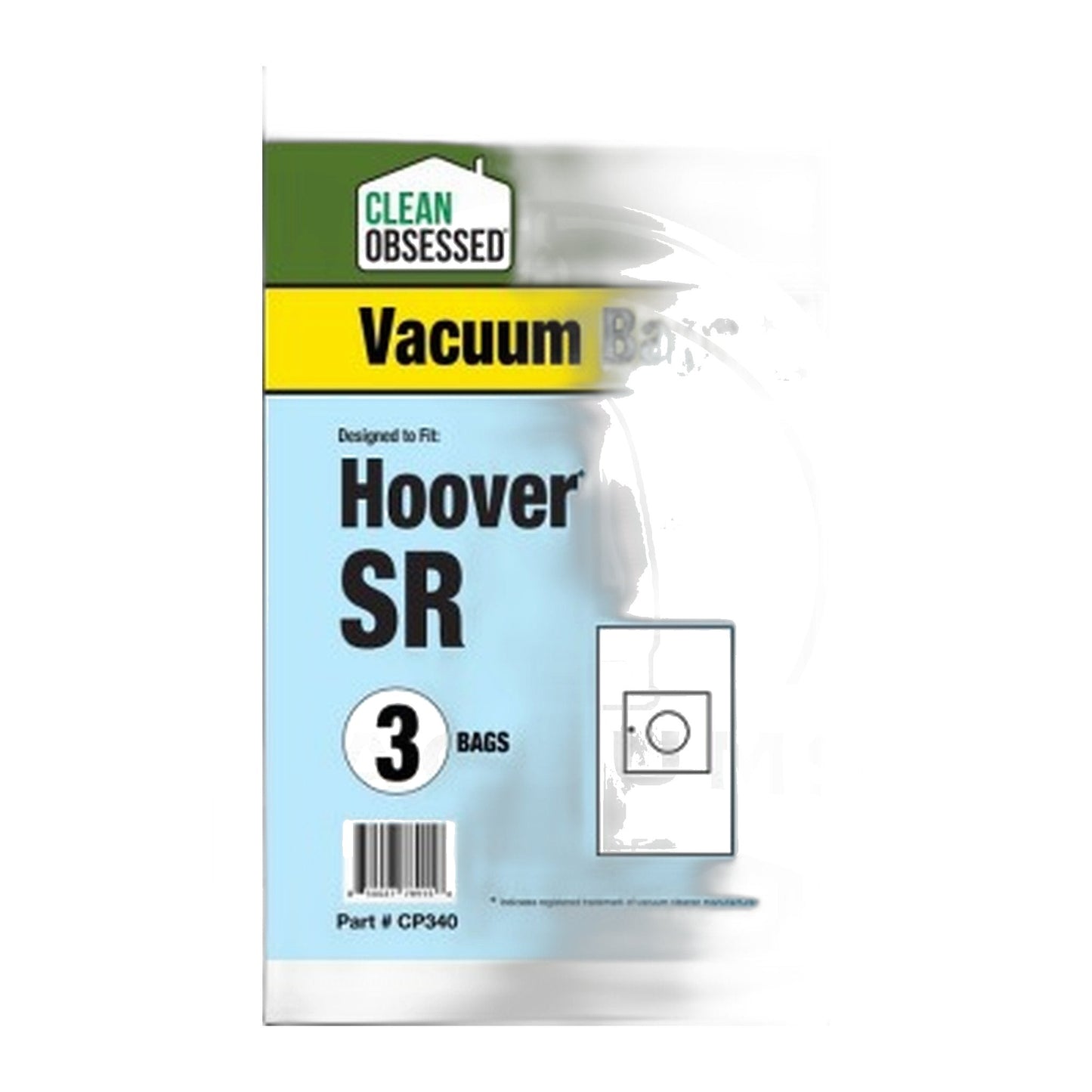 Clean Obsessed Hoover Type SR Micro Filtration Vacuum Bags, 3-Pack