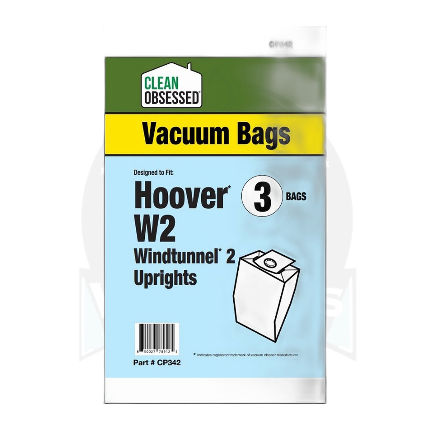 Clean Obsessed Hoover Type W2 Micro Filtration Vacuum Bags, 3-Pack