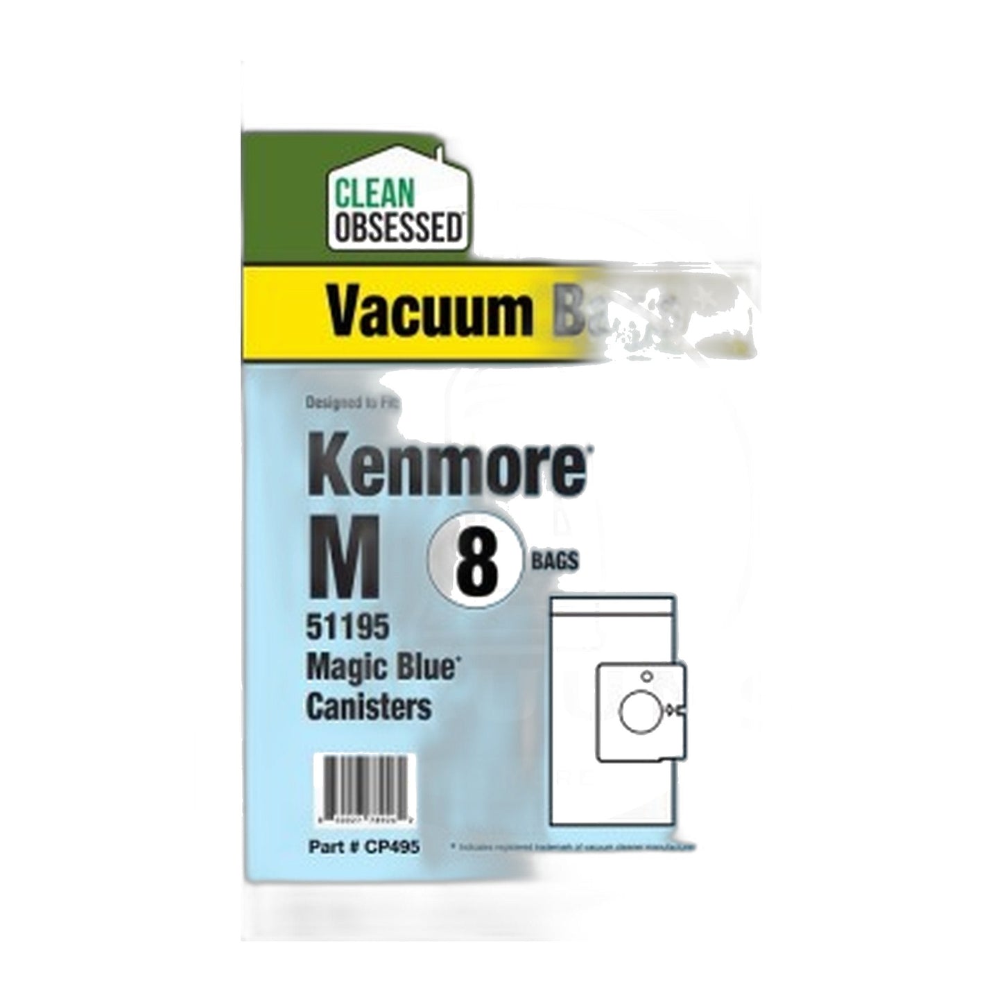 Kenmore Type M Magic Blue Micro Bags for 51195 (8-Pack)