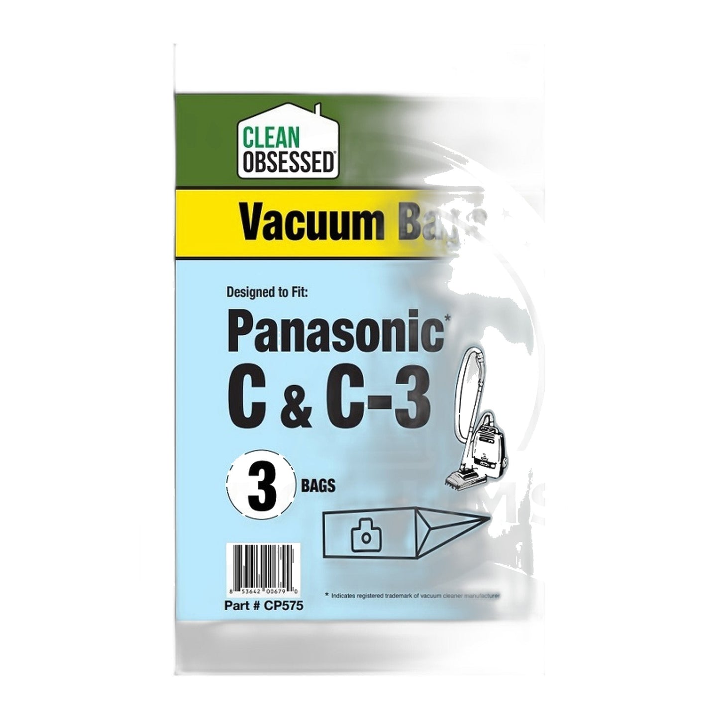 Clean Obsessed Panasonic Type C & C-3 Micro Paper Bags 3-Pack