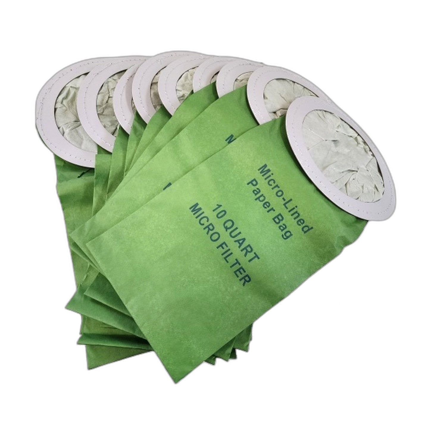 10-Quart Micro Paper Backpack Vacuum Bags, 10-Pk, Round Collar