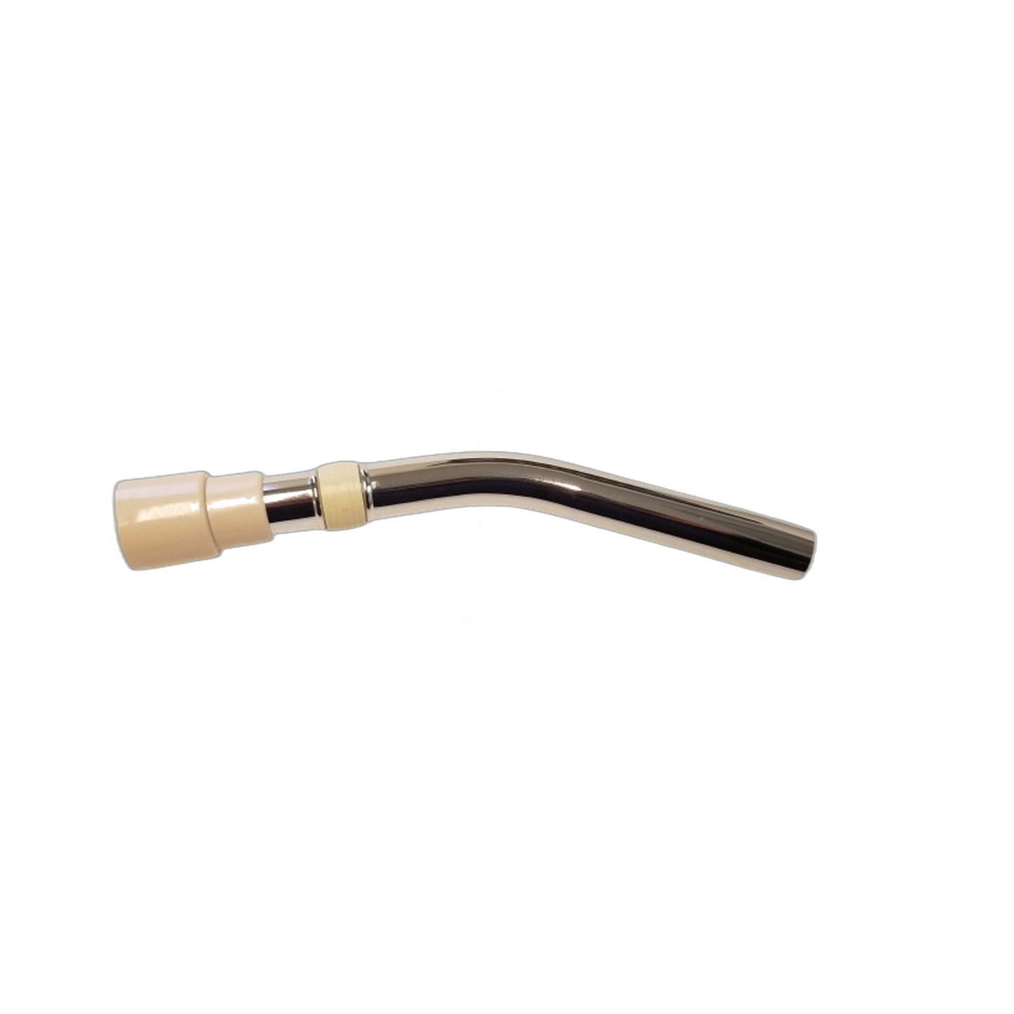 Fit All Curved Chrome Metal Hose End, 1-1/4" Beige Cuff with AFR