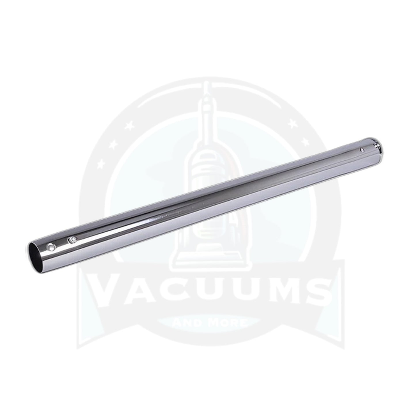 1-1/4" x 19" Chrome Vacuum Wand, Button-Hole Top, Friction-Fit Bottom