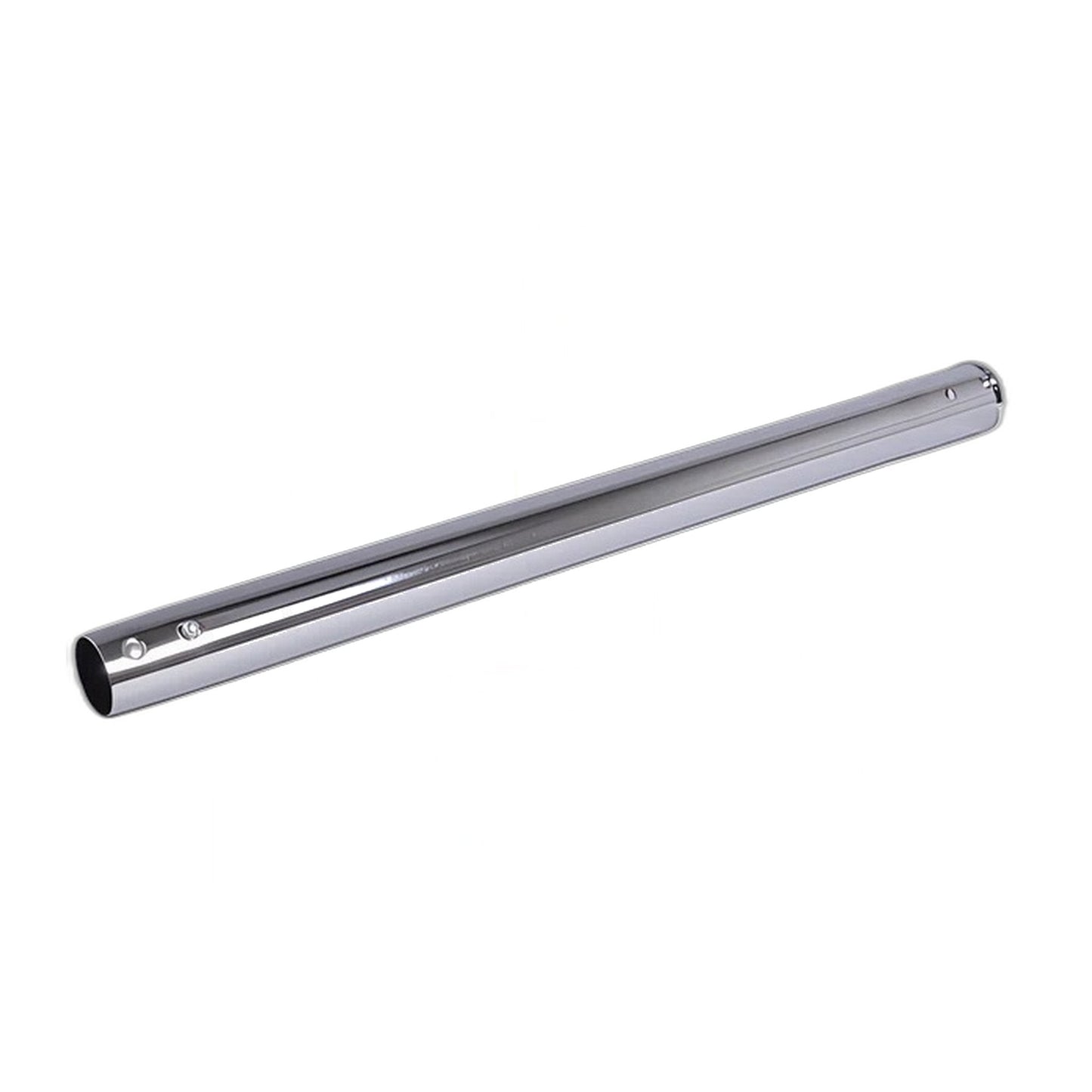 1-1/4" x 19" Chrome Vacuum Wand, Button-Hole Top, Friction-Fit Bottom