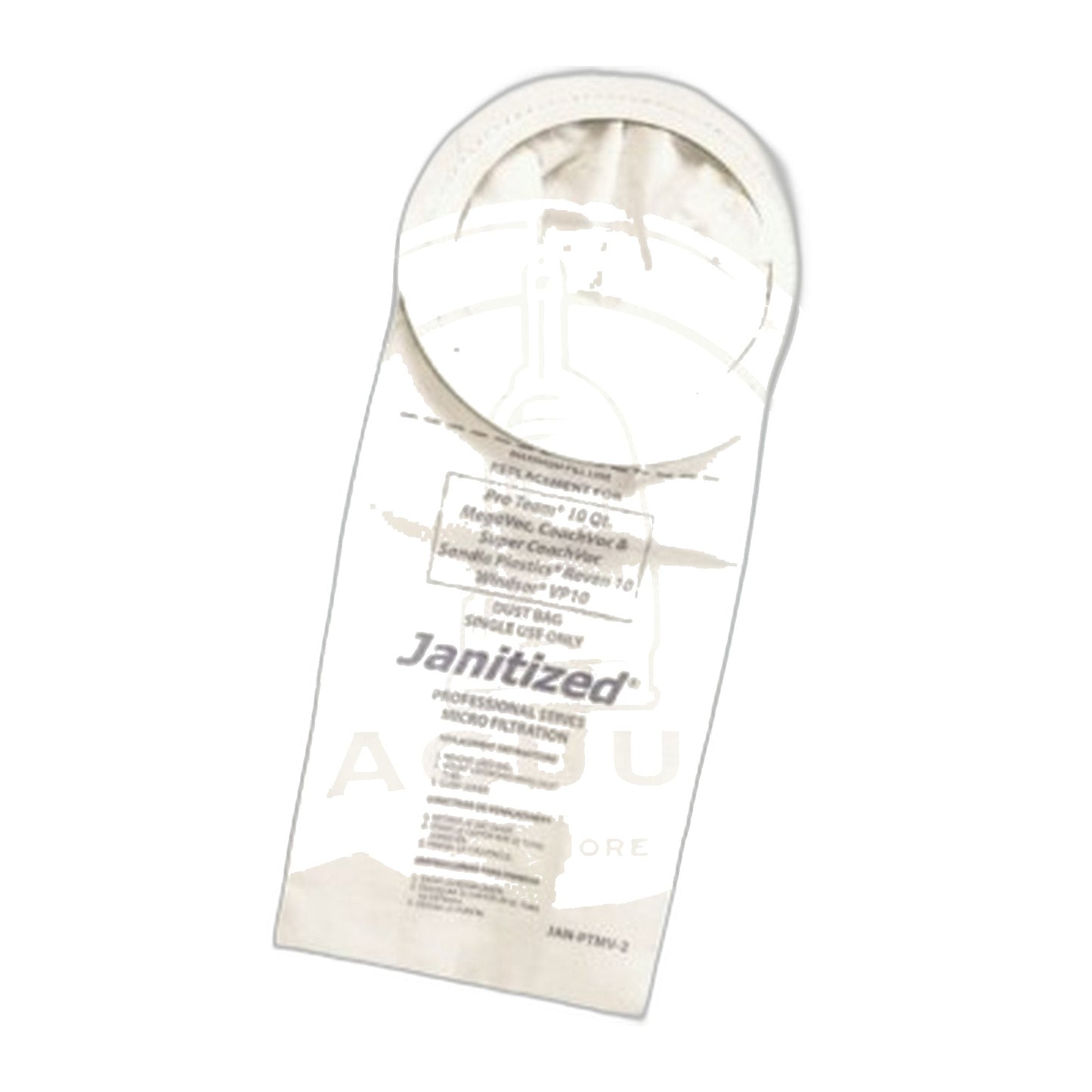 Janitized Paper Bags for Windsor VacPac 10 & ProTeam 10Qt, 10-Pack