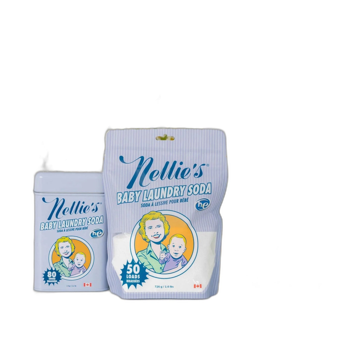 Nellie's Baby Laundry Soda Tin, 80 Loads