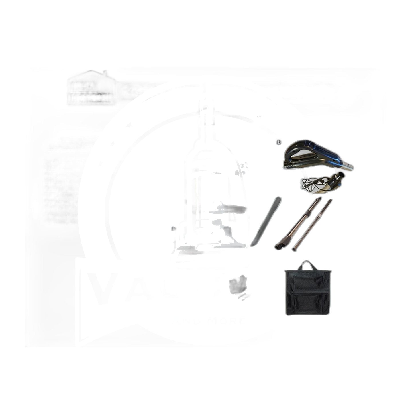 Clean Obsessed SEBO Central Vac Kit - 35' Pigtail Hose, 15" Black Powerhead