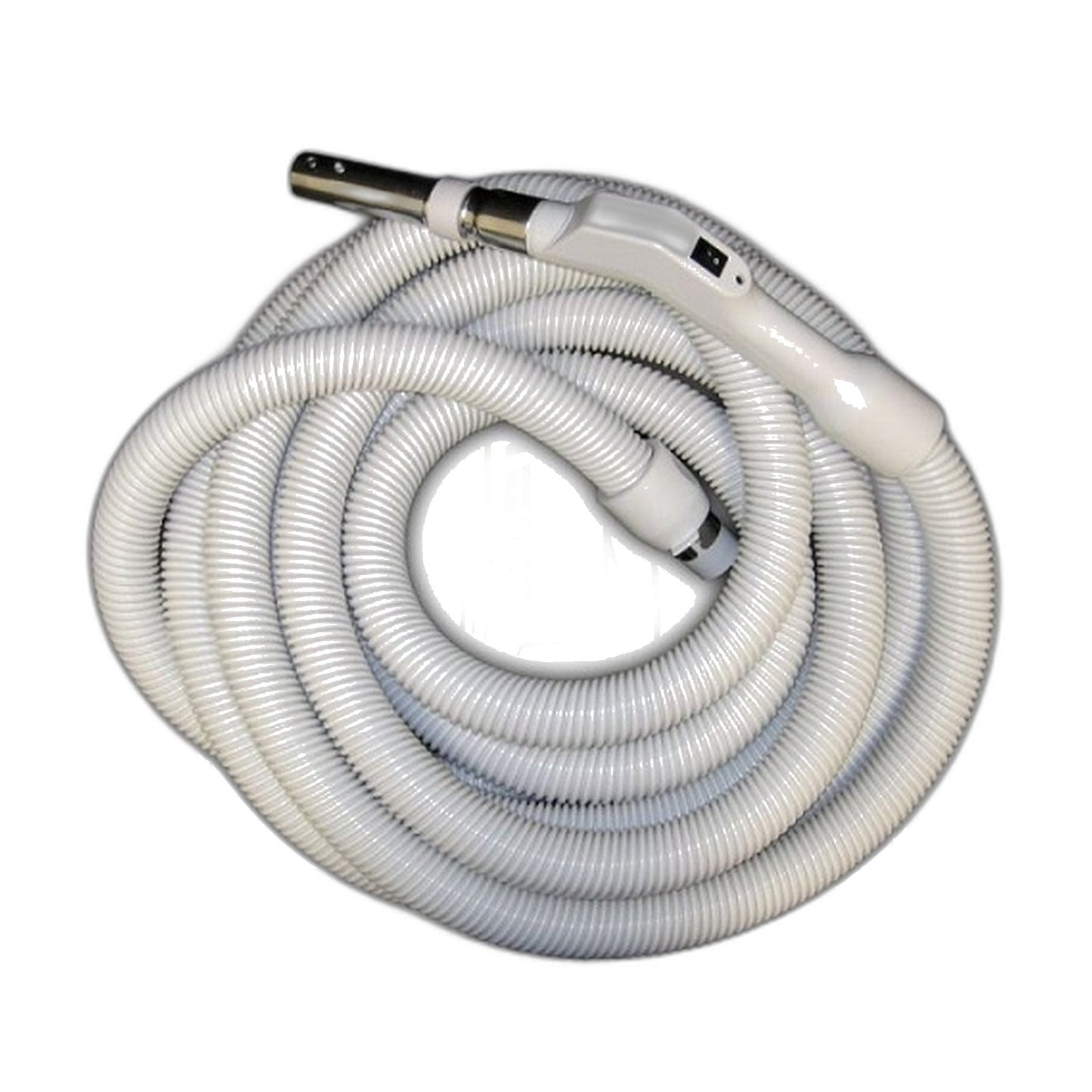 30 ft x 1-3/8 in Low-Voltage Pistol-Grip Central Vacuum Hose, Light Grey