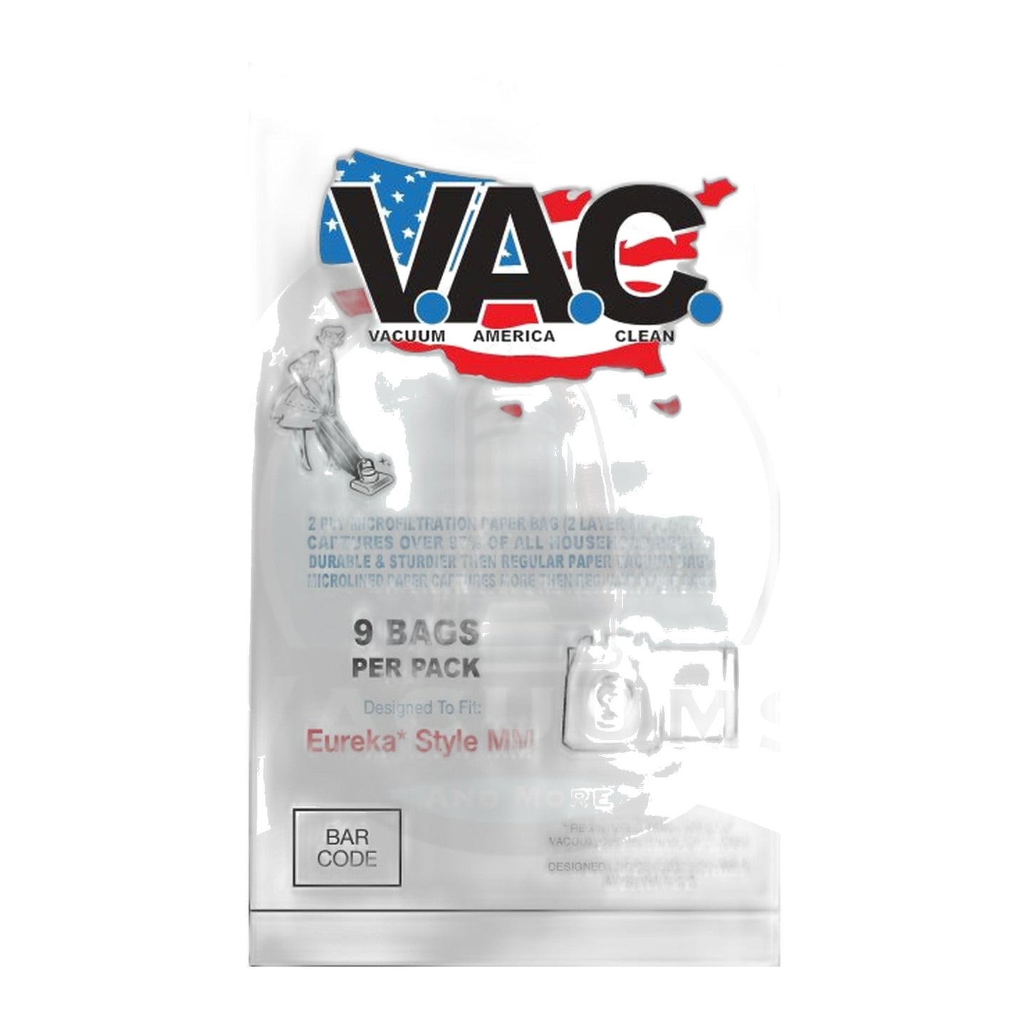 Perfect Eureka Type MM Micro Vacuum Bags, 9-Pack