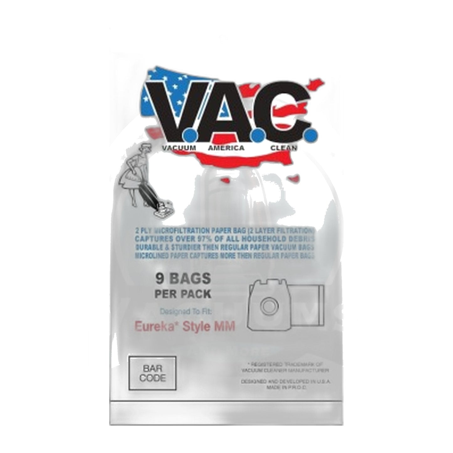 Perfect Eureka Type MM Micro Vacuum Bags, 9-Pack