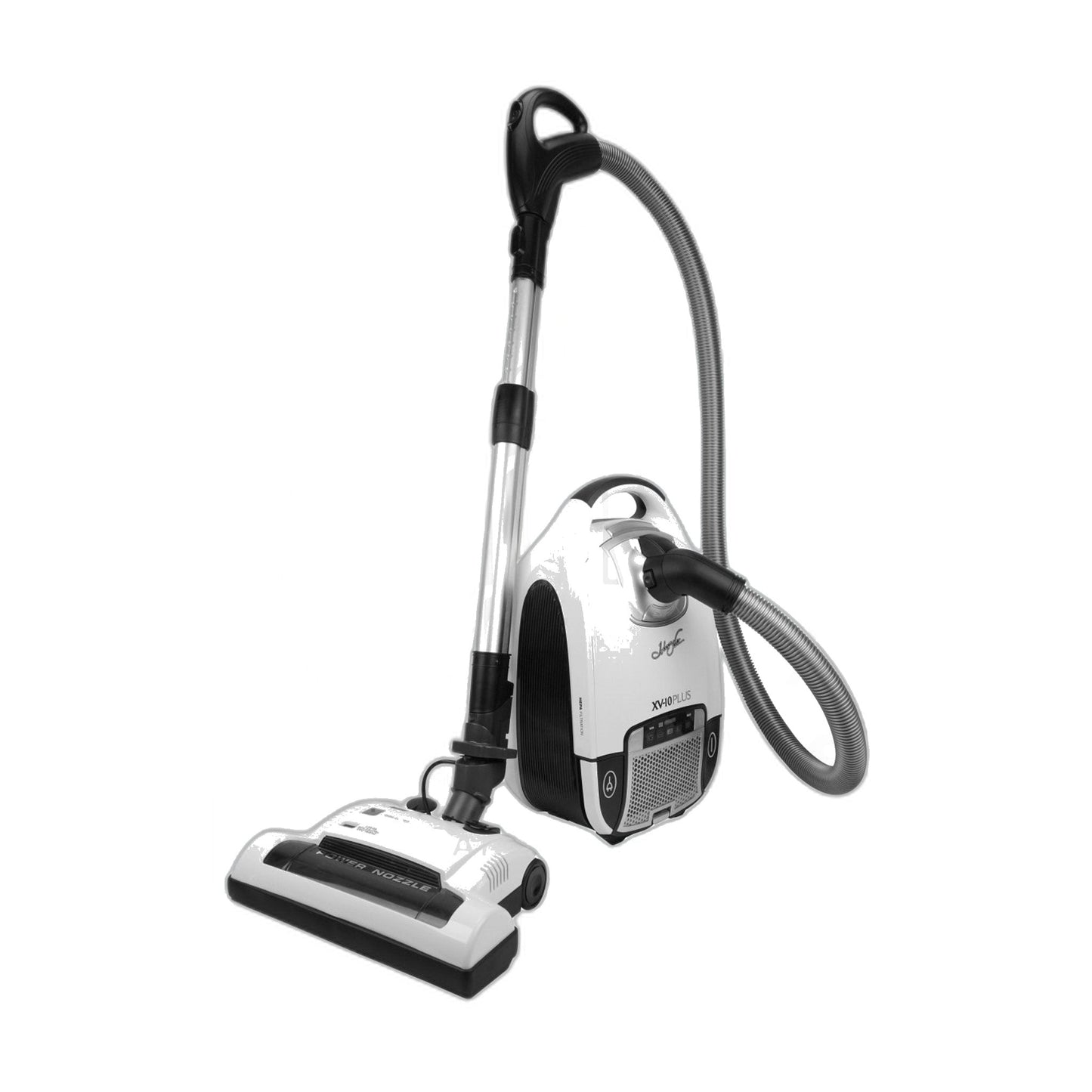 Johnny Vac XV10Plus White Power Team Canister Vacuum, HEPA